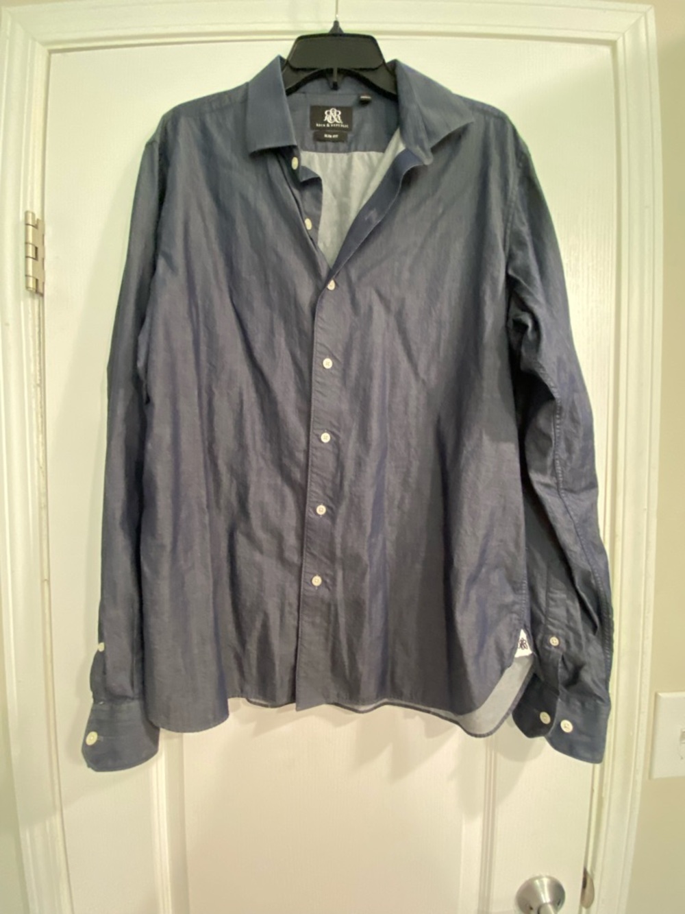 Rock & Republic Navy Blue Casual Button Down Shirt